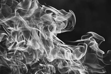 aso smoke of flame drawing black and white photo